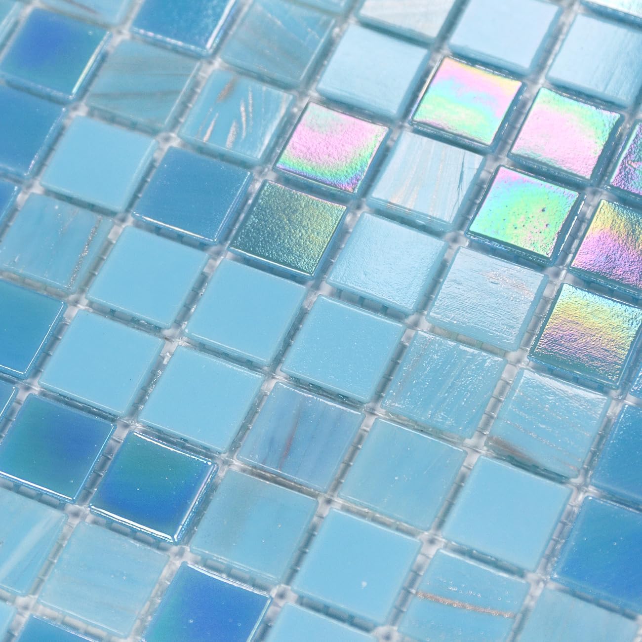 11.5sqft Emerald Green Mosaic Iridescent Bathroom Floor Tile, Pool Tile, Kitchen Backsplash, Bathroom Backsplash and Wall Tiles, Accent Wall, Swimming Pool, Shower, Fireplace,(10pcs, Green)