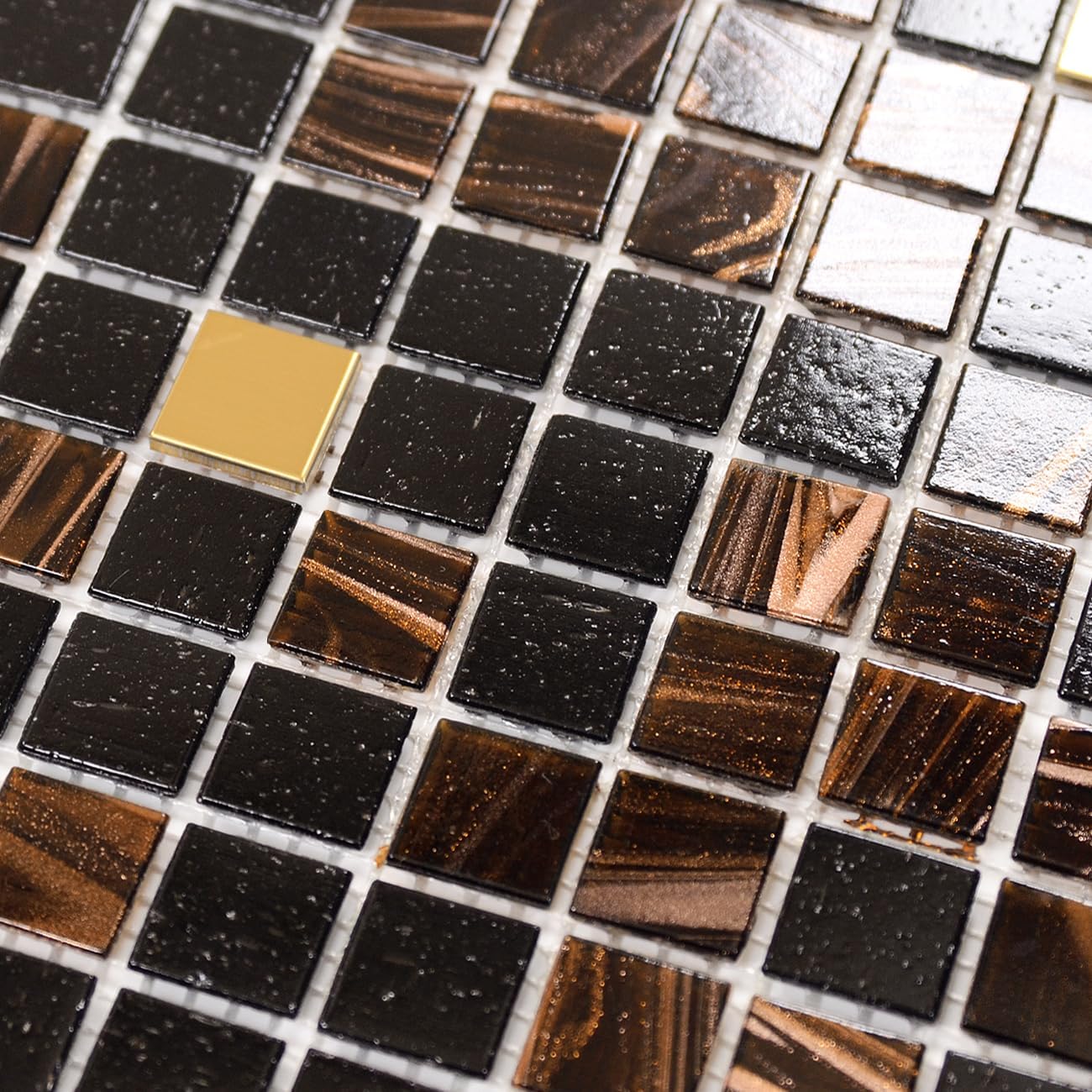11.5sqft Emerald Green Mosaic Iridescent Bathroom Floor Tile, Pool Tile, Kitchen Backsplash, Bathroom Backsplash and Wall Tiles, Accent Wall, Swimming Pool, Shower, Fireplace,(10pcs, Green)
