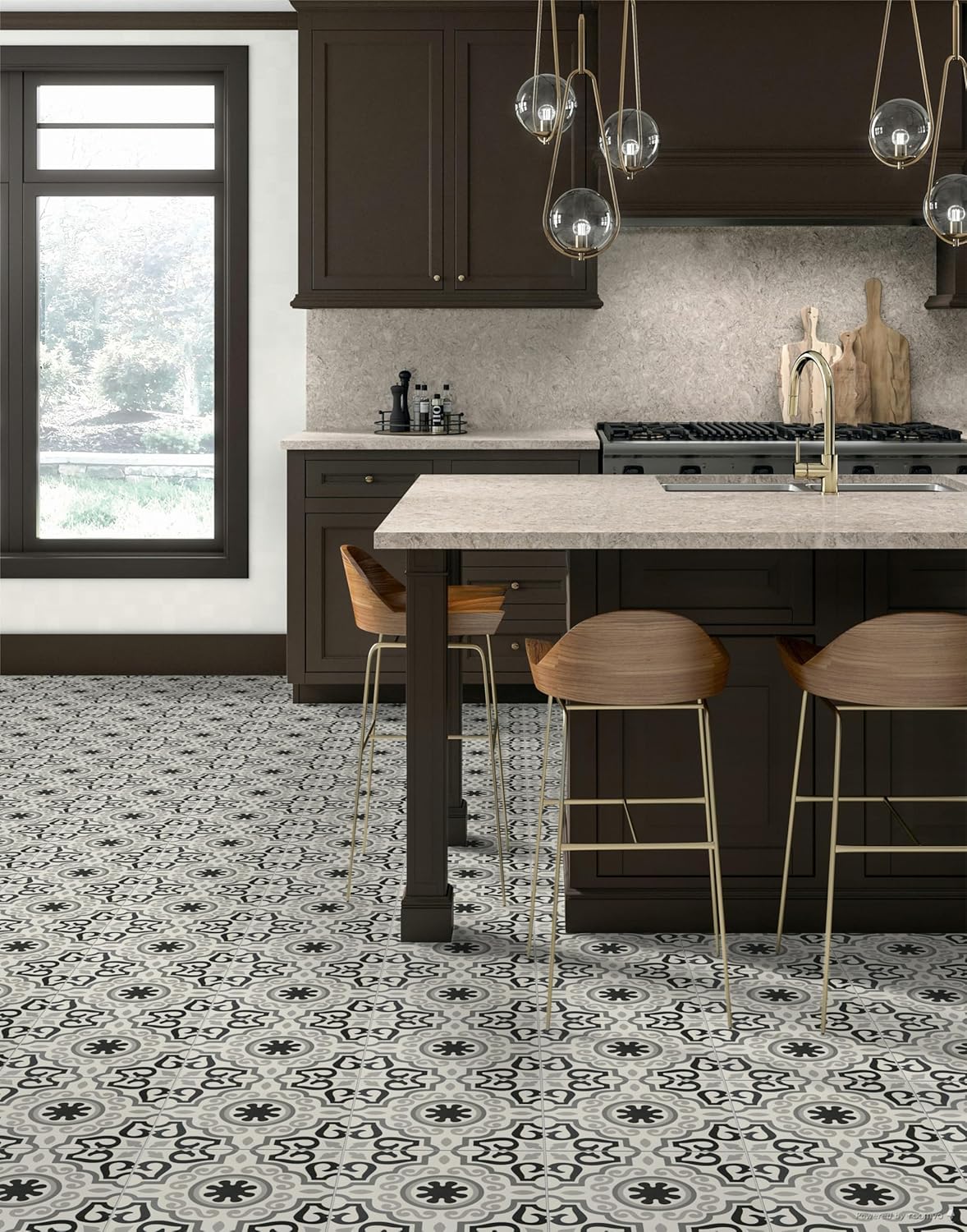 12x12 Marseille Encaustic Pattern Ceramic Tile Floor Wall (12)