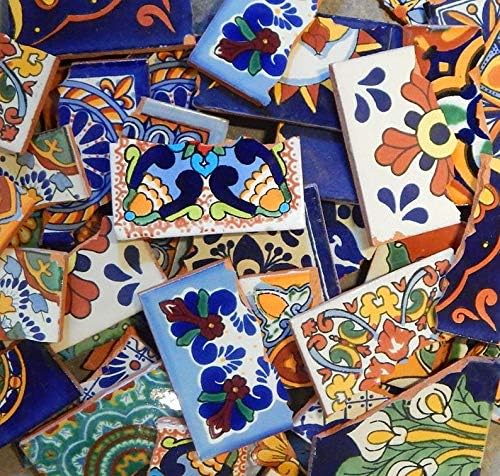Broken Ceramic Glue Down Mexican Tile for Murals and Mosaics! 25 pounds, New! Best Deal! ⭐⭐⭐⭐⭐