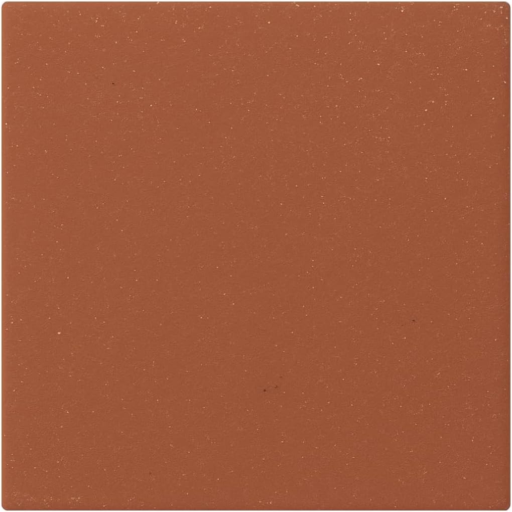 Alfagres 6x6 Colonial Red Smooth Quarry Tile – Durable Ceramic Floor Wall Tile Indoor and Outdoor Use,Matte Finish, Non-Slip Surface, Great For Restaurant Hotel Kitchen Spa, Premium Grade- 44 Tile Box