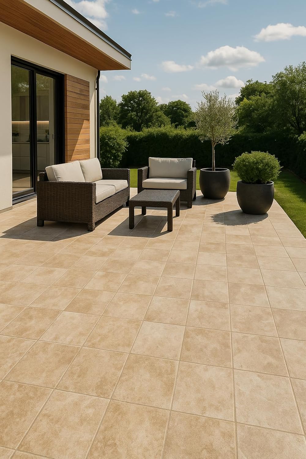 Tenedos 12 x 12 Travertine Natural Stone Floor and Wall Cream Beige Tones Indoor Outdoor Patio Bathroom Kitchen Fireplace Interior Exterior Tile (Box of 10 Pieces - Covers 10 sq.ft Area)