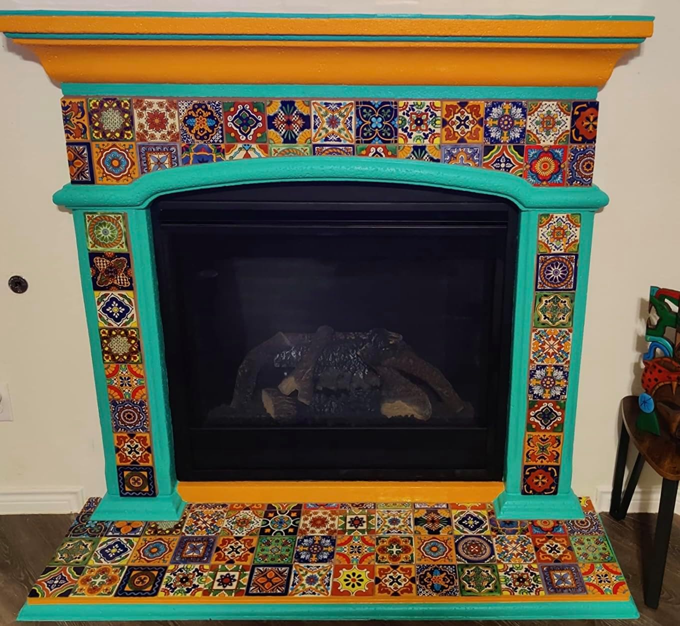 COLOR Y TRADICIÓN 100 Mexican Tiles 4x4 Handpainted Hundred Pieces 50 Different Designs
