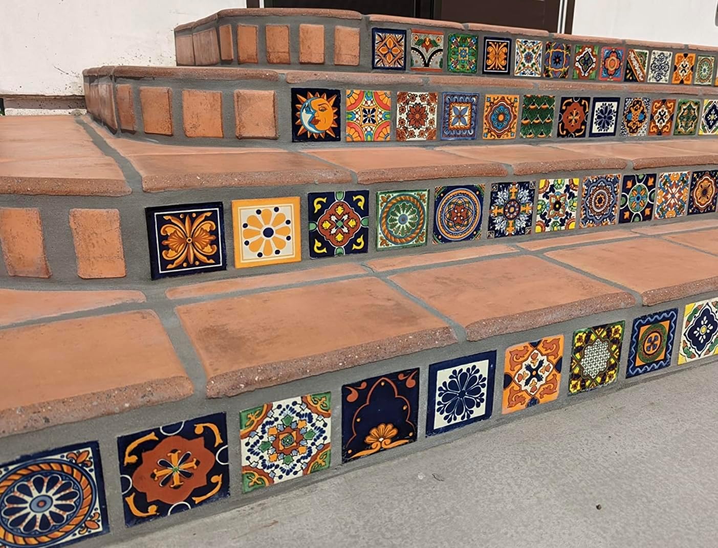 COLOR Y TRADICIÓN 100 Mexican Tiles 4x4 Handpainted Hundred Pieces 50 Different Designs