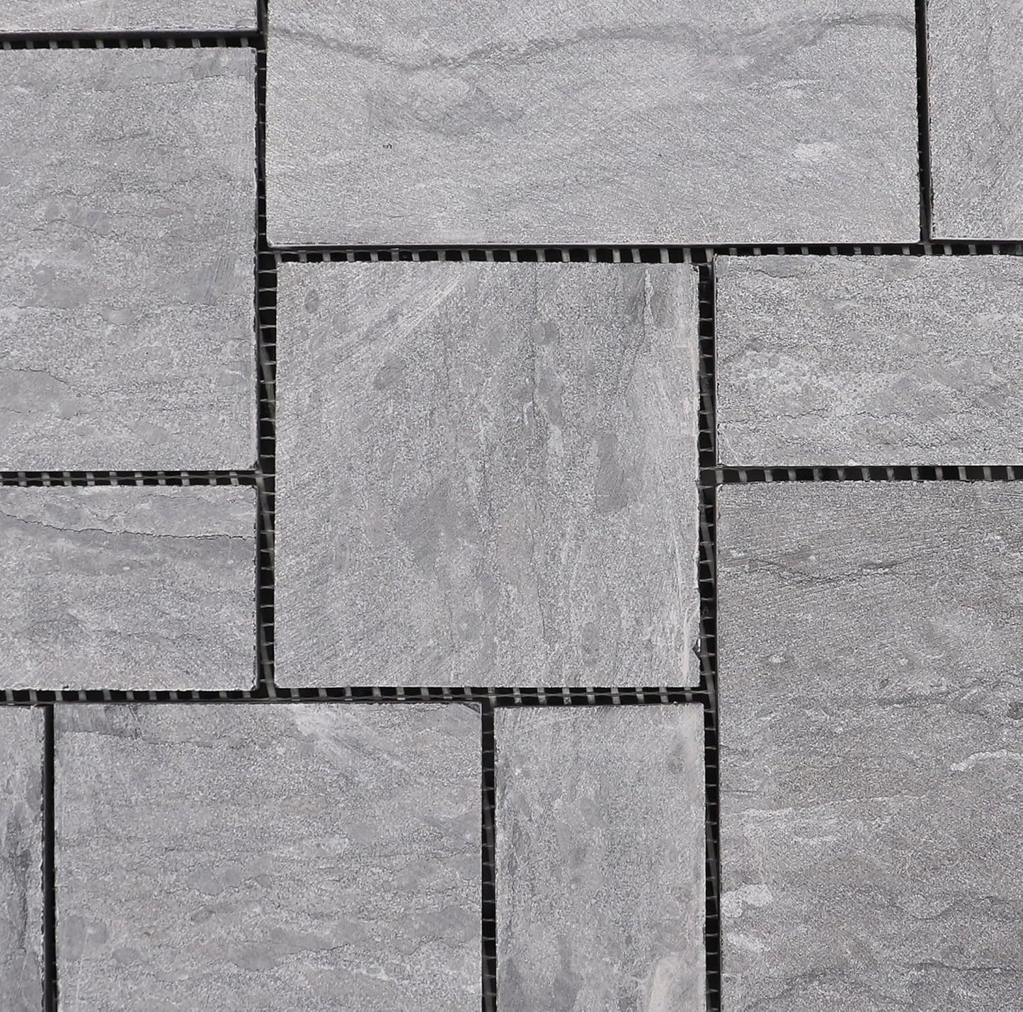 3rd Street Inn Slate Stone Tiles - Stone Outdoor Deck Tiles - Interlocking Patio Tiles - 12" x 12" Patio Flooring - Indoor/Outdoor Floor Tiles - Balcony Flooring (Pastoral Stone, 6 Pack)